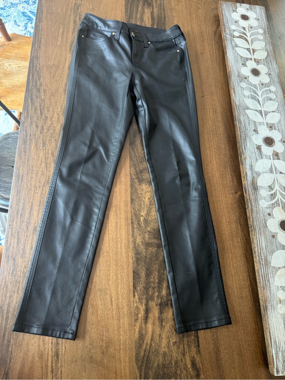 Chico's Black Faux Leather Skinny Jeans